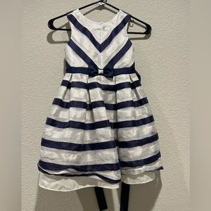 Blue/white formal girls dress